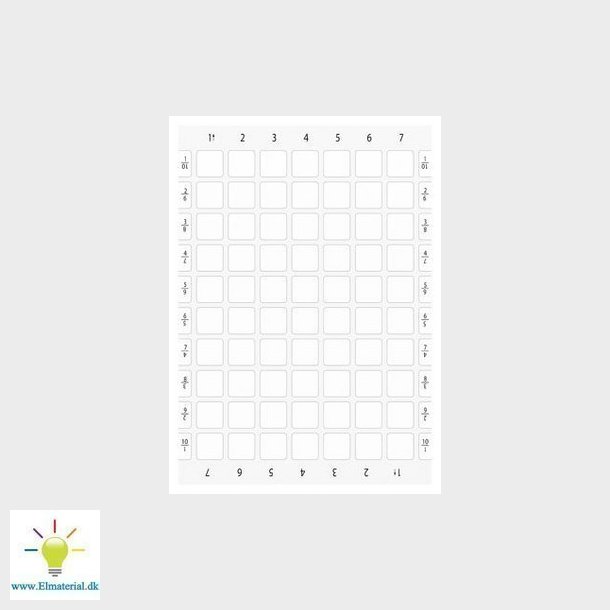 Labeling plader for printing and gluing on Hus, label str. 22x22 mm, hvid, uden inskription
