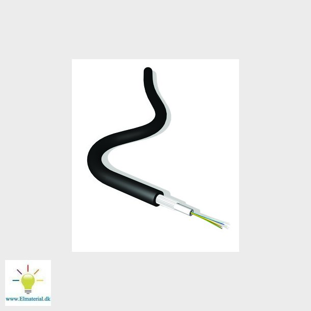 Fiberkabel Unitube 6XOS2 singelmode Udendrs PE Sort