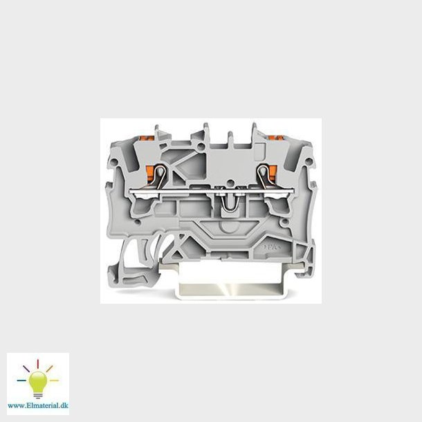 2-leder-gennemgangsklemme, betjeningsknap 1,5 mm2, gr