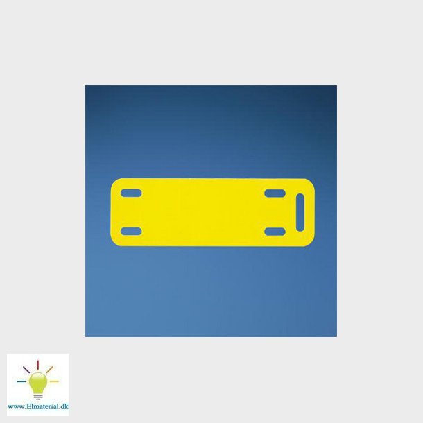 ID plade 76,2x25,4mm gul rl500 El og vvs materialer