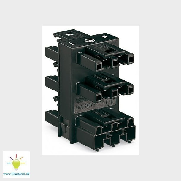 Afgreningsblok 5-Vejs 3P Sort