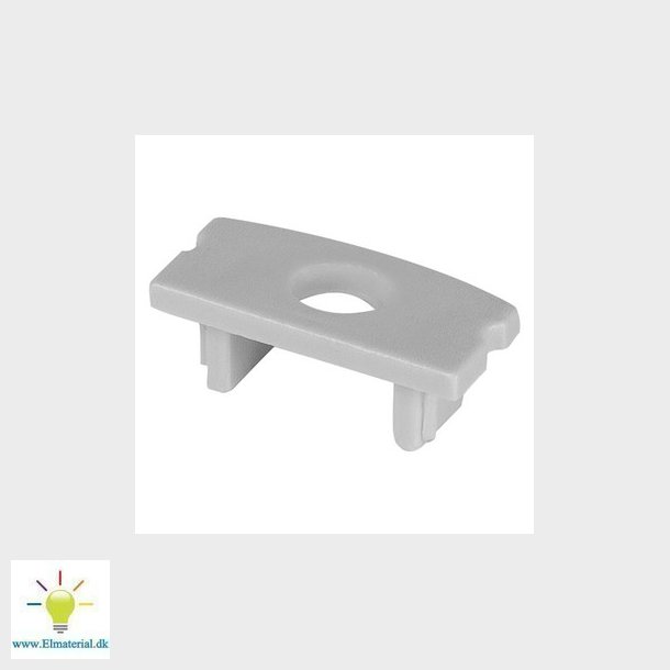 Endestykke med hul til profil PF04 - 2 stk.