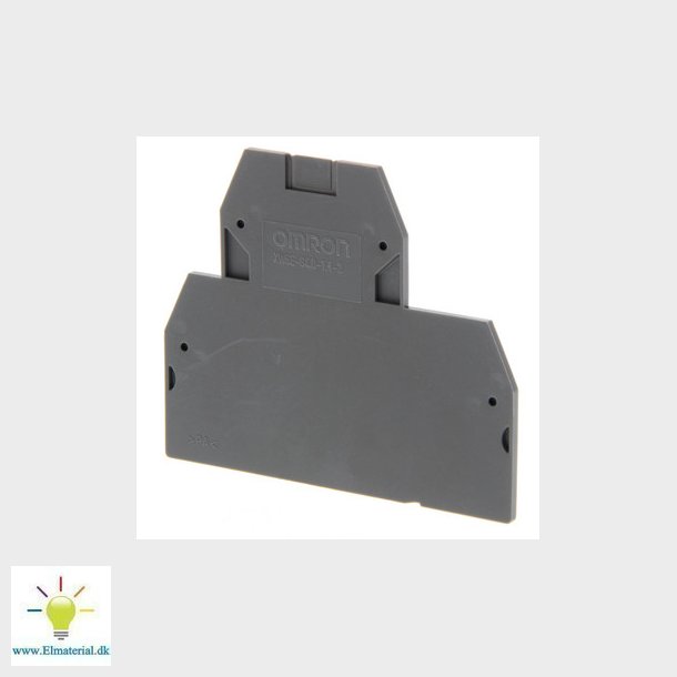 Endeplade til klemrkker 4 mm2 skrue modeller XW5E-S4.0-1.1-2