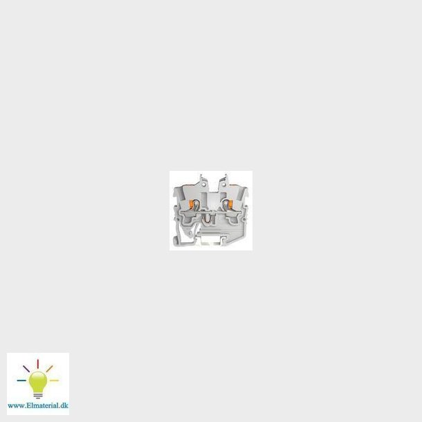 2-leder-mini gennemgangsklemme, 1mm2, gr