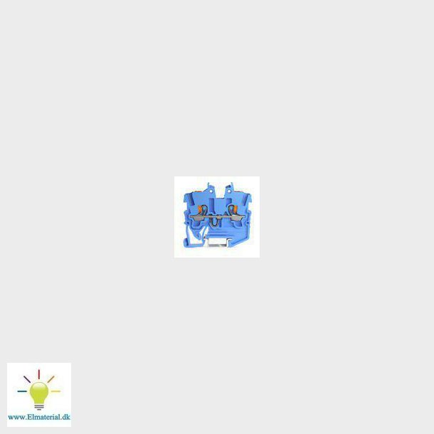 2-leder-mini gennemgangsklemme, 1mm2, bl