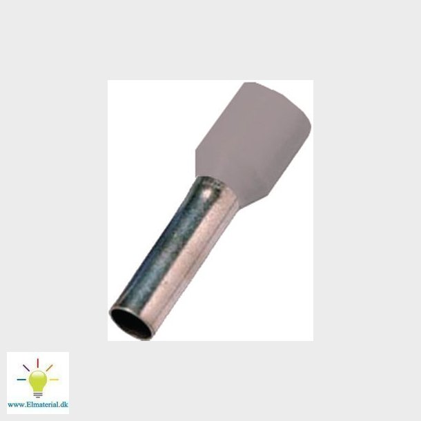 Isoleret terminalrr gr 2,5mm2 L=8mm