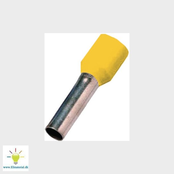 Isoleret terminalrr gul 1mm2 L=10mm