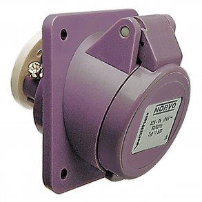 Cee vägguttag sned 16A 2P 24V