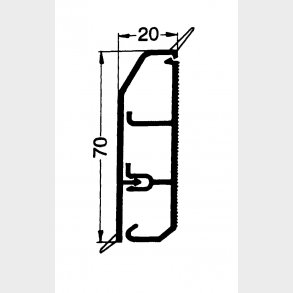 Fodpanel Sl 20/70 M/Lber Hvid