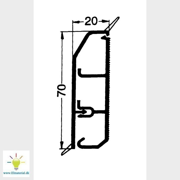 Fodpanel Sl 20/70 M/Lber Hvid