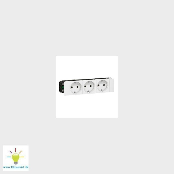 Stikkontakt&nbsp;3 X Schuko Mj Kan
