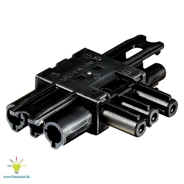 Gst18I3 T-Stykke 3P Flad Sort