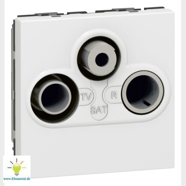 Tv-R-Sat Stik Slut 2M Hvid