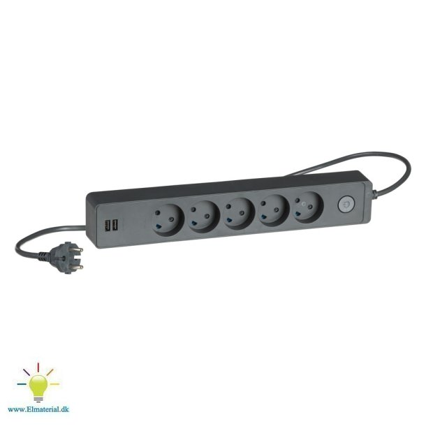 5-Stikdse U/J M/Afb+Usb Kg