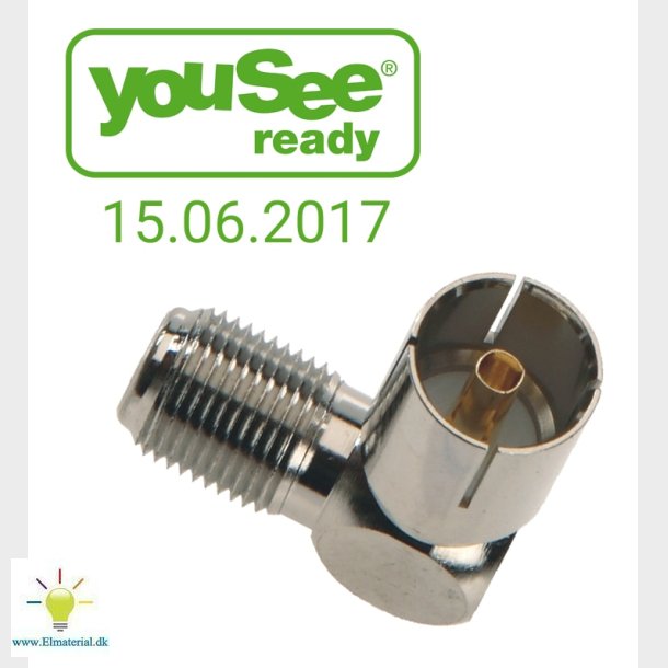 F-Connector Hun/Iec Hun Vinkel