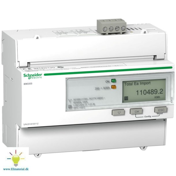 Kwh M�ler 3F 125A Modbus Mid