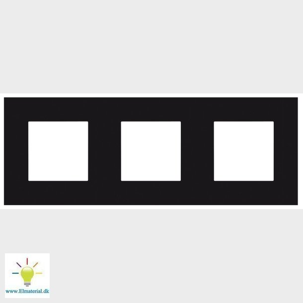 Tredobbelt Ramme Pure Sort St