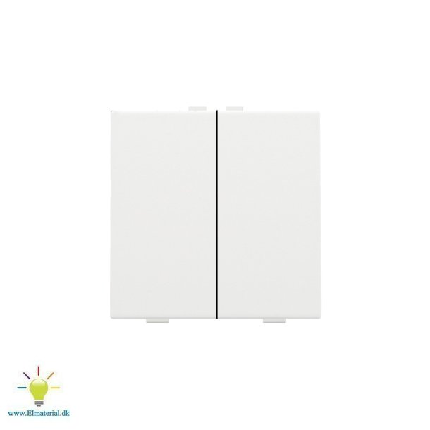 2-Tryk M/Led Hvid