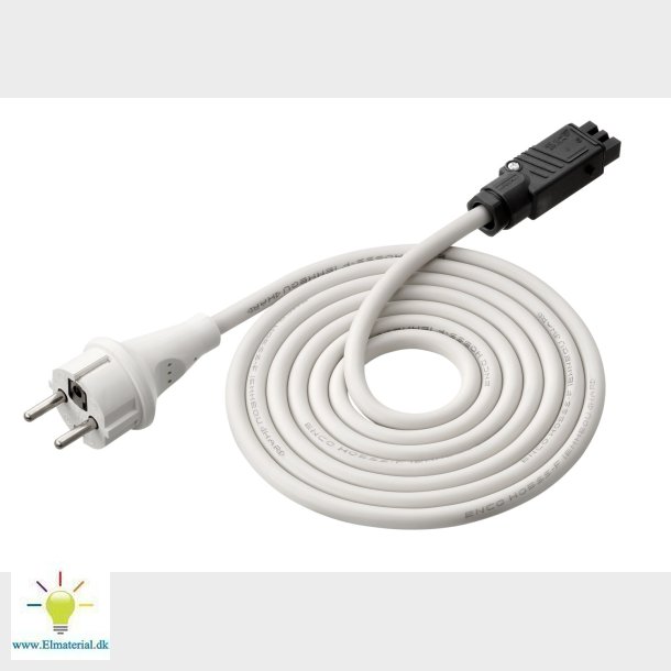 Ekstra Kabel 2,5M M/Stik Hvid