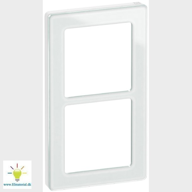 Fuga Pure Ramme Glas 2X1M Hvid