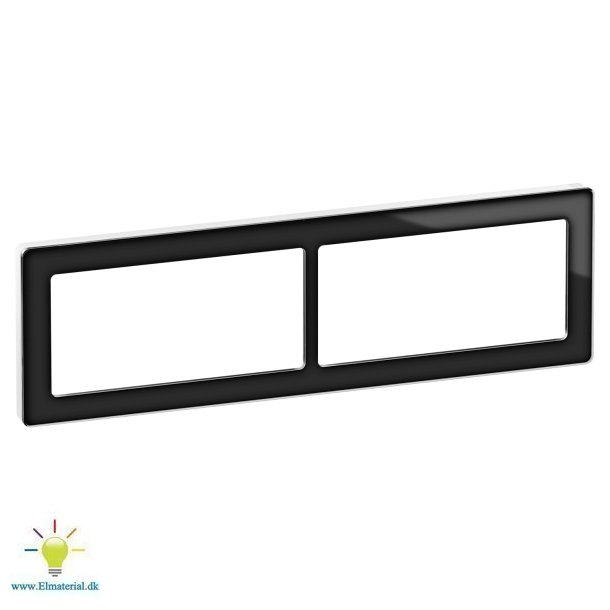 Ren Glasram 2X2M Svart / Vit