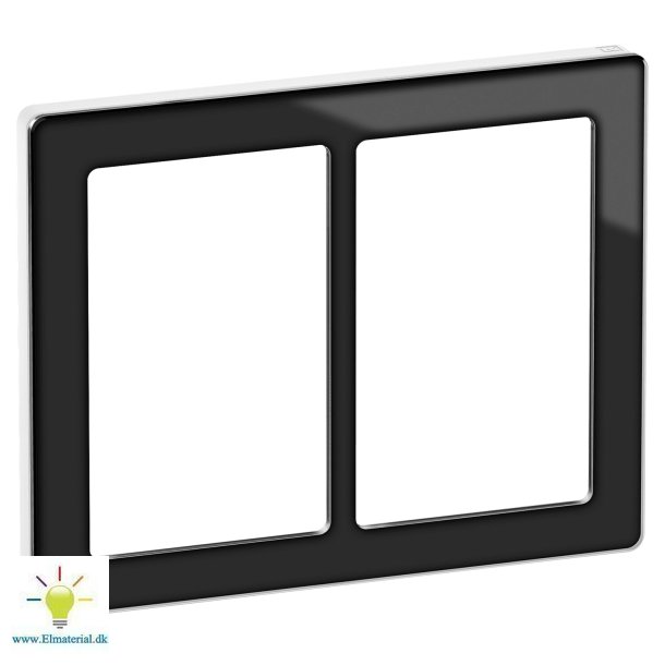 Ren glasram 2X1,5M Svart / Vit