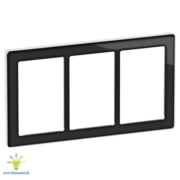 Ren glasram 3X1,5M Svart / Vit