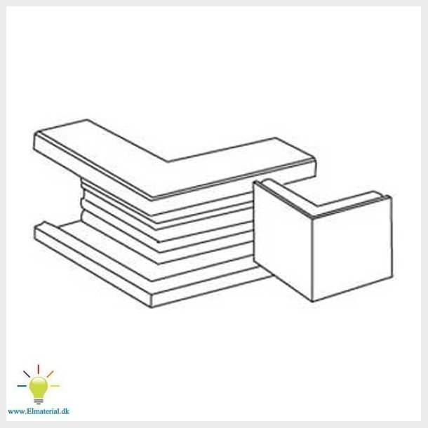 Udv Hjrne Tek-Yh100 Hvid 9016