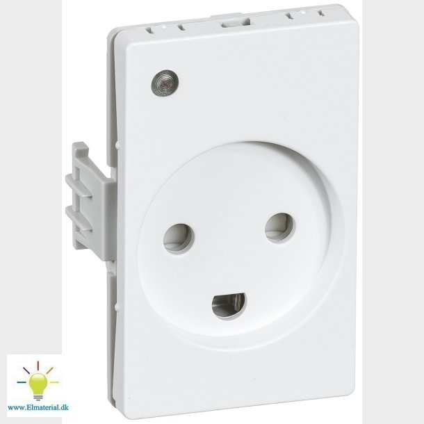 Clic Stikdse M/J M/Lampe Hvid