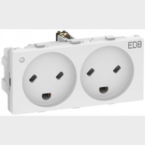 Fuga 2M Pluggdator W / Led Vit