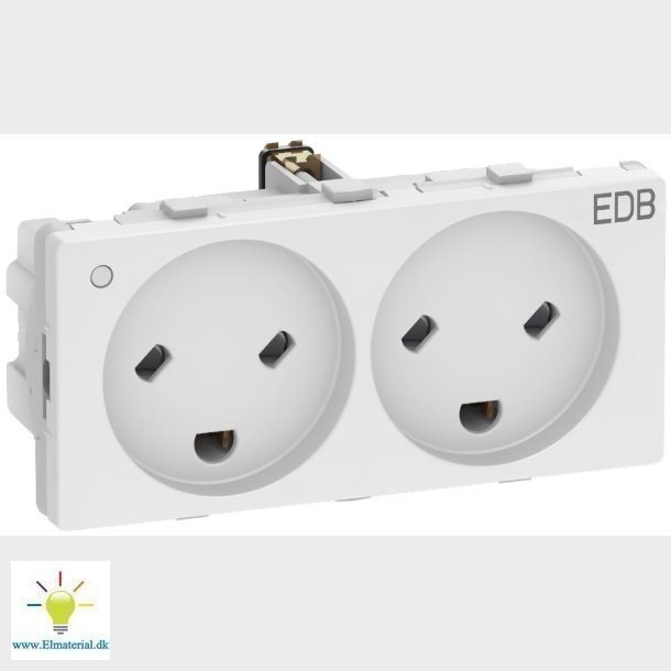 Fuga 2M Stikk Edb M/Led Hvid