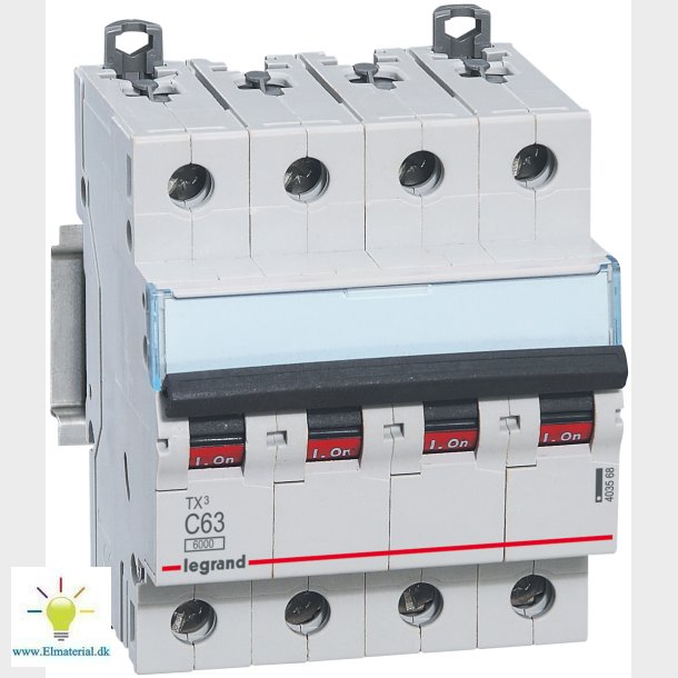Automatsikr. C 63A 4P 6Ka Tx3