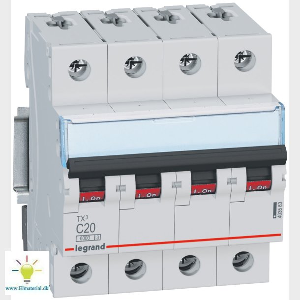 Automatsikr. C 50A 4P 6Ka Tx3