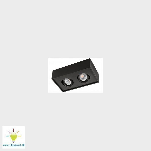 Cube Lux 2X7W 2700K Sort