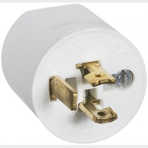 Lampestikprop 2L+J Hvid