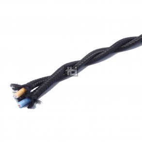 Tygsnöre Twisted 2X0,75 Svart