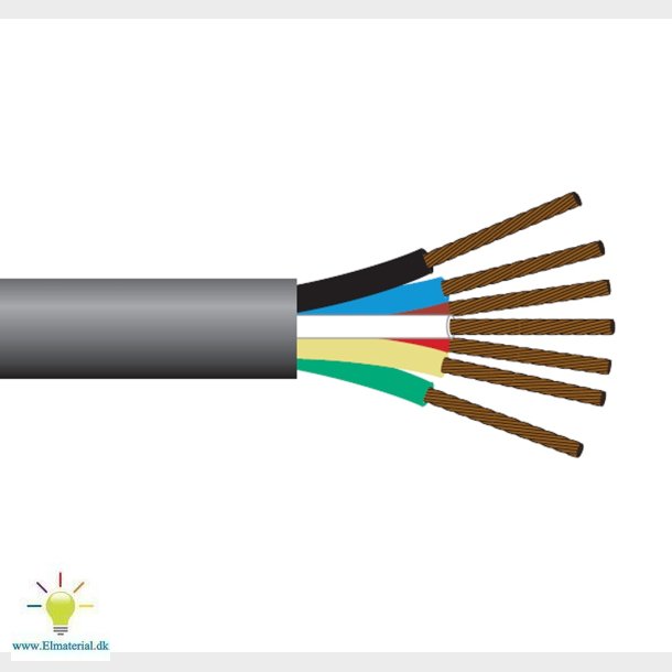 Ledning Pkaau 6X1+2,5 Sort R50