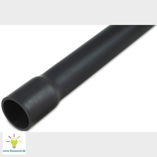 Plastrr 25Mm M/Muffe 750 Sort