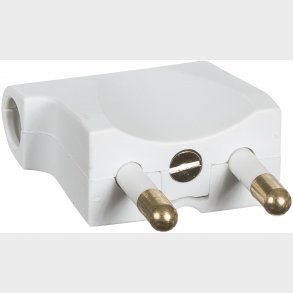 Stikprop U/J Flad Vinkel Hvid