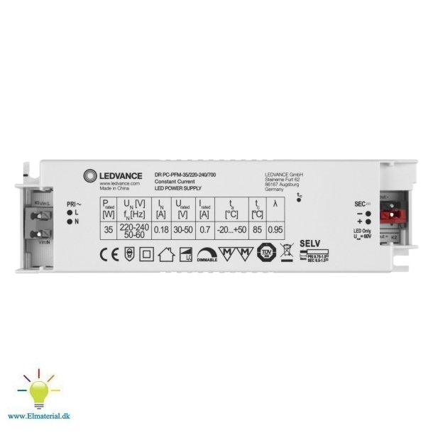 Led-drivrutin Pc-Pfm 35W 700Ma