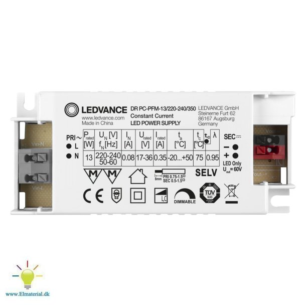 Led-drivrutin Pc-Pfm 13W 350Ma
