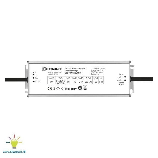 Led-drivrutin Pfm 100W 24V P