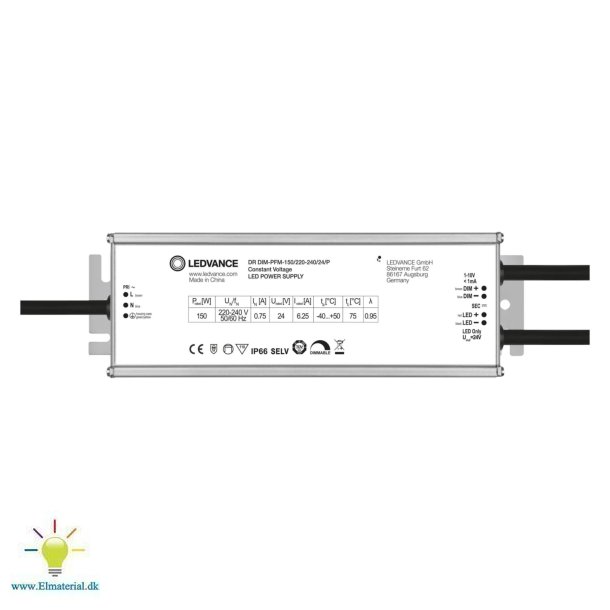 Led-drivrutin Dim-Pfm 150W 24V P