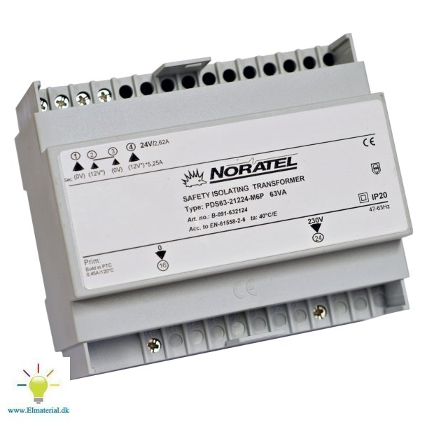 Trafo 12-24V 24Va F/Din Pds24