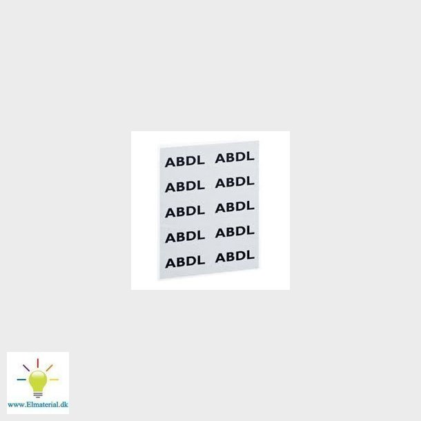 Skilt Abdl El og vvs materialer