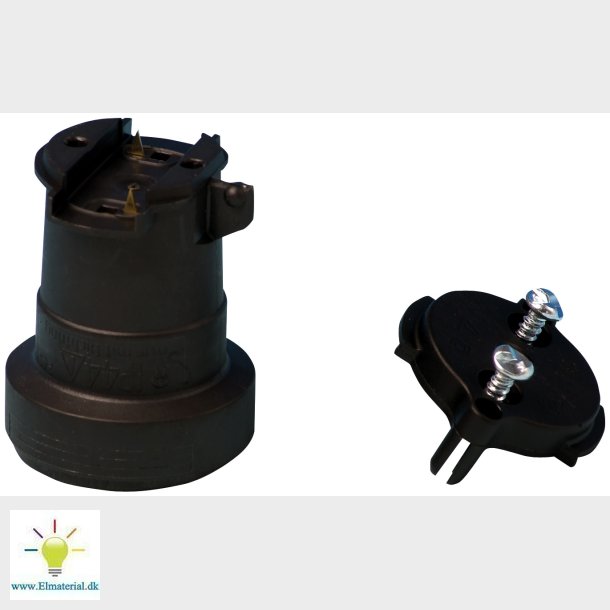 Fladkabelfatning E27