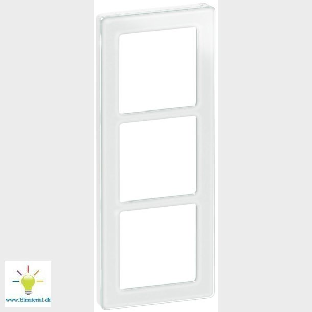 Fuga Pure Ramme Glas 3X1M Hvid