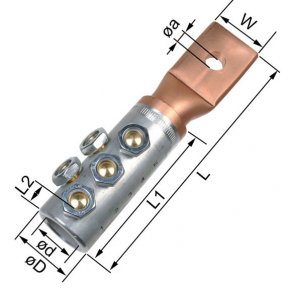 Skruekabelsko Sl240R185S-12-16