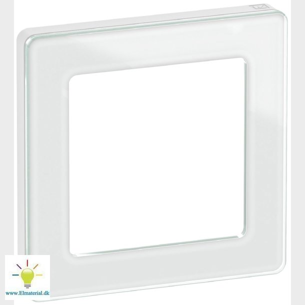 Fuga Pure Ramme Glas 1M Hvid