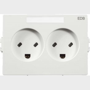 Clic Socket Dator Dubbel Vit